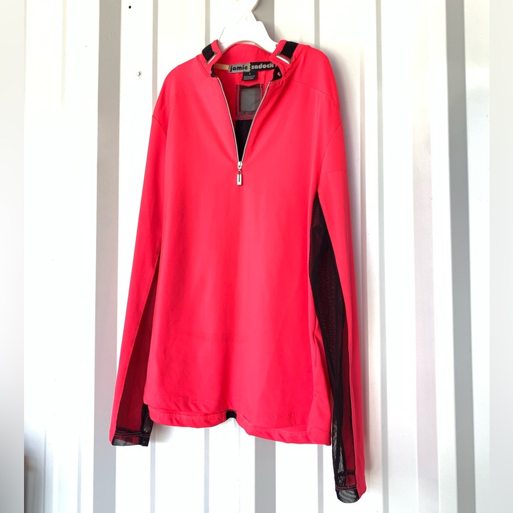 Jamie Sadock Vibrant Pink Pullover with Black Trim Mesh
